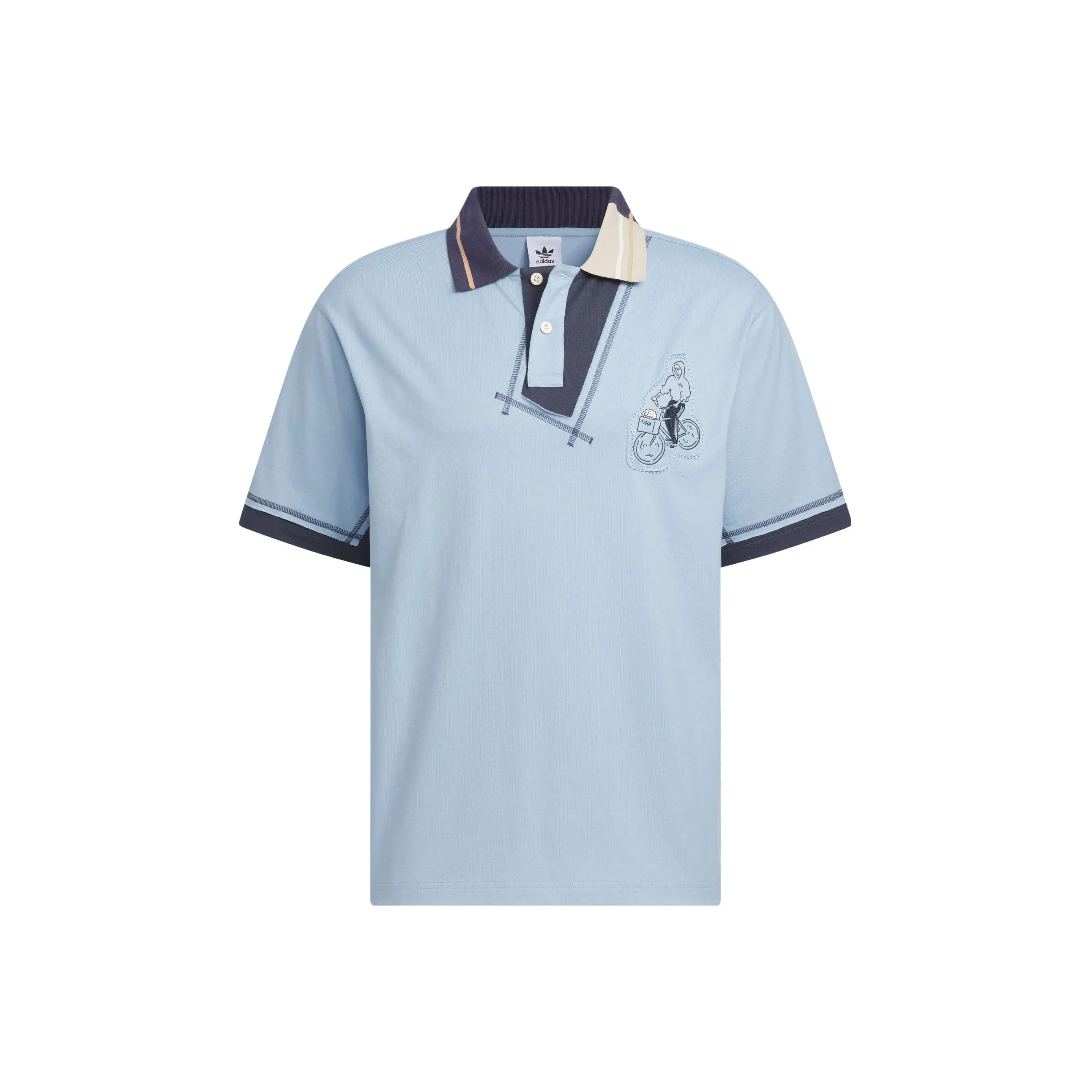 adidas originals Небесно-голубой Унисекс Поло