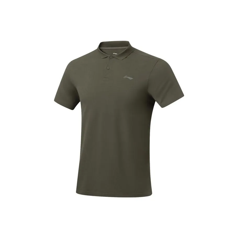 LINING Fitness Series Поло Мужское Армейский Зеленый