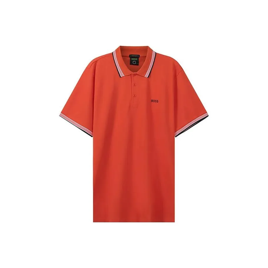 Hugo Boss SS22 Поло Мужское Оранжевое Красное