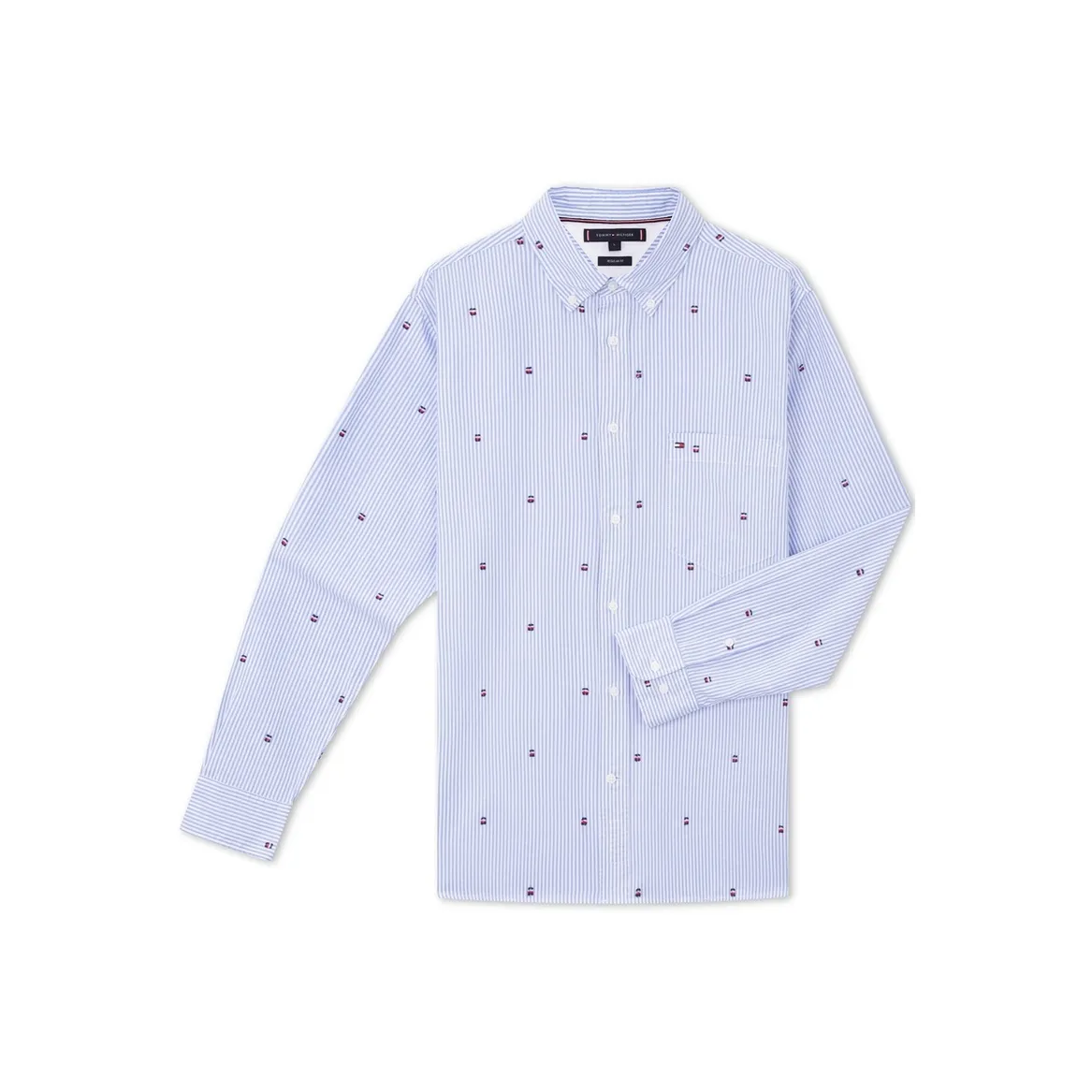 Tommy Hilfiger Рубашка Мужская Синие и Белые Полоски