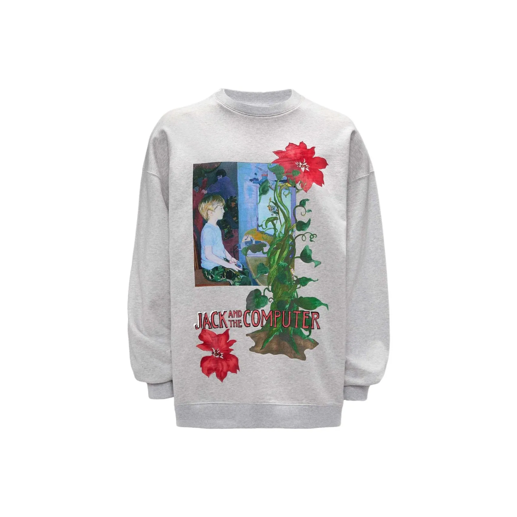 JW Anderson SS24 Свитшот Мужской Серый