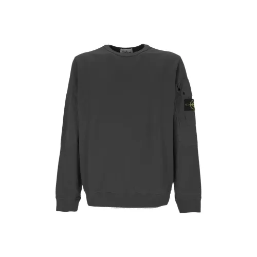 STONE ISLAND Свинцово-серый Унисекс Свитшоты