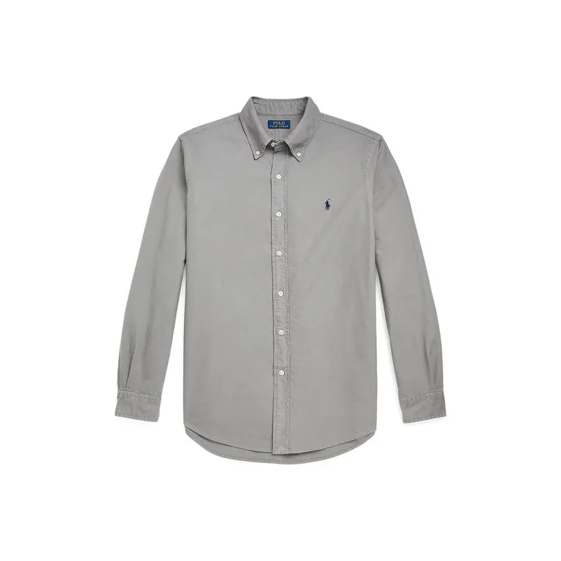 Polo Ralph Lauren FW22 Рубашка Мужская Серого цвета