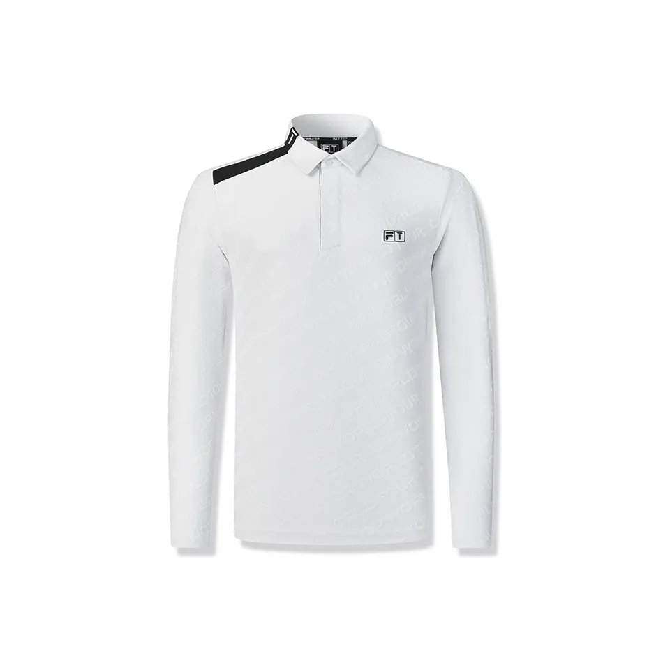 FILA Golf Series Polo Shirt Men's Semi Sheer Curtain Gray