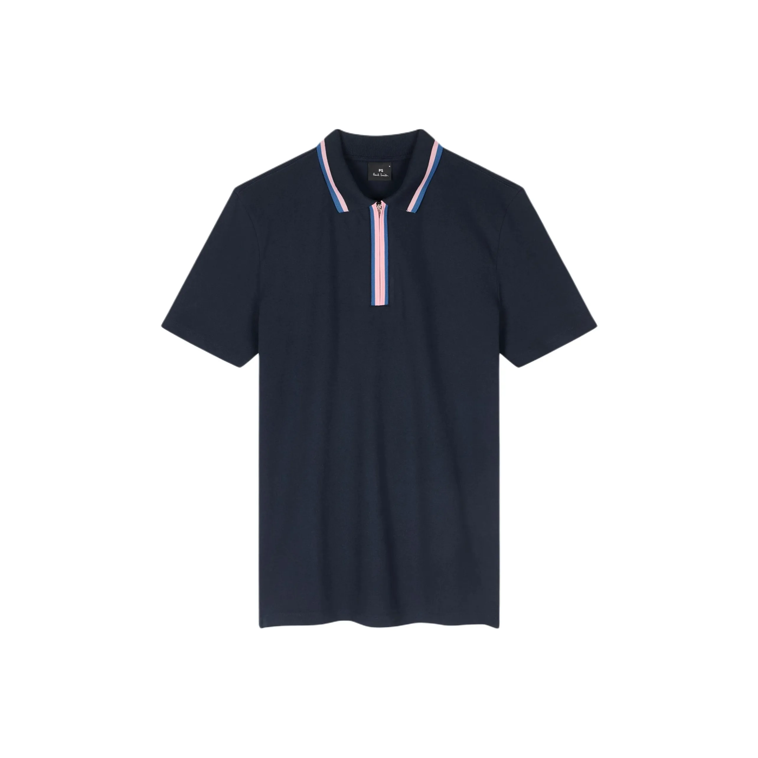 Ps Paul Smith Short Sleeved Zip Neck Polo Shirt