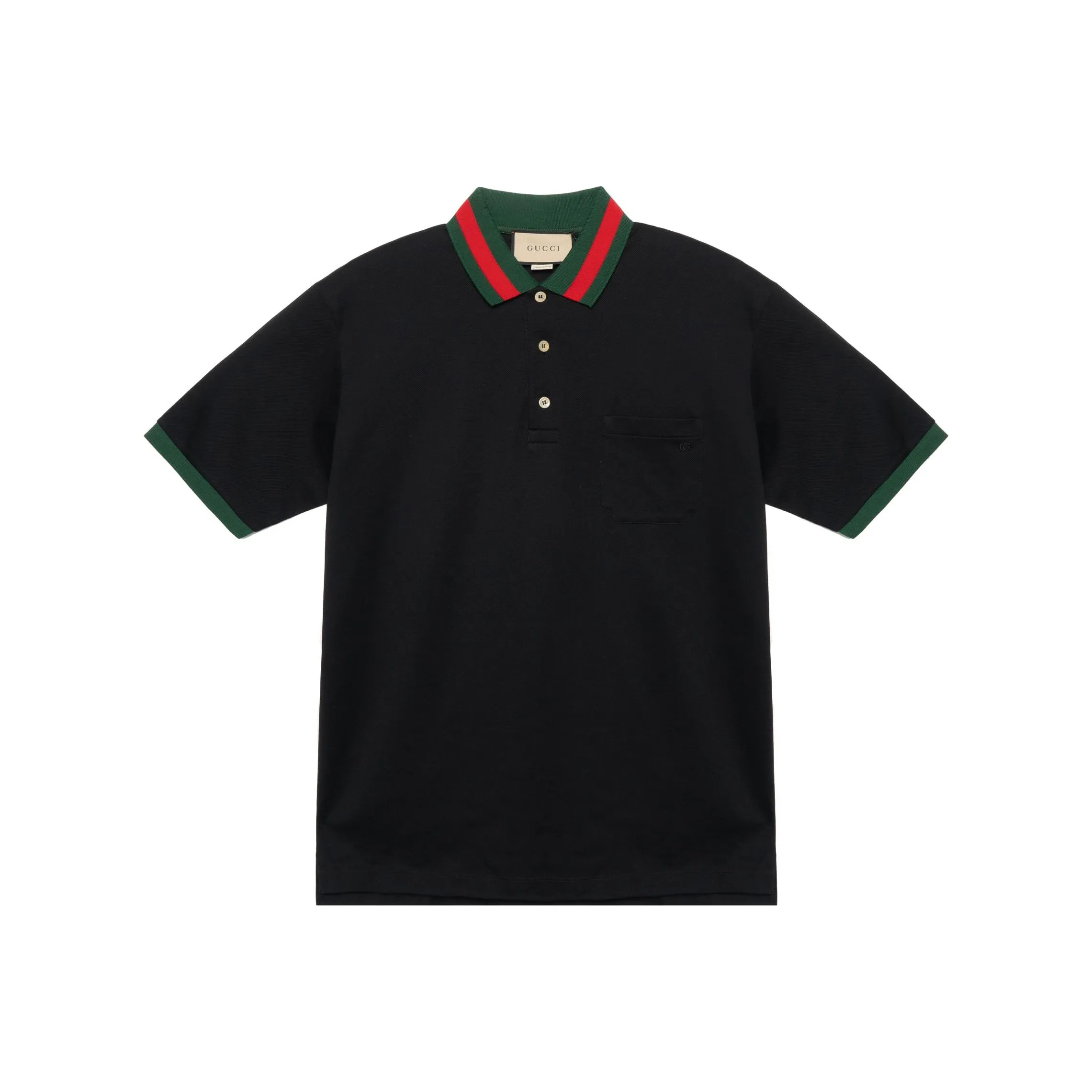 GUCCI Web-stripe Piqué Polo Shirt