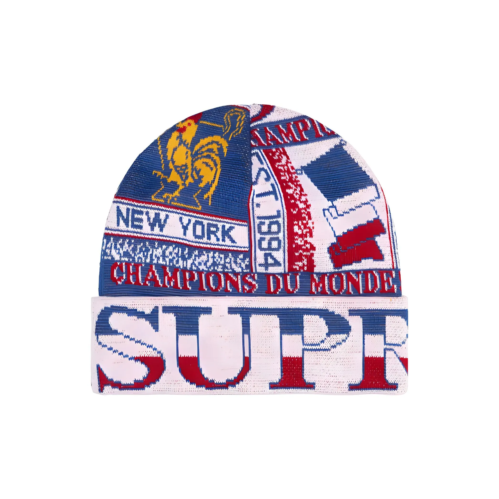 Supreme Acrylic Beanies Unisex White Green Supreme Акриловые Шапки-бини Унисекс Белый Зеленый