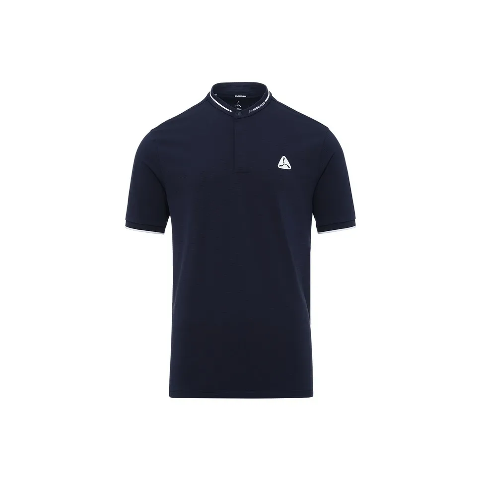LI NING 1990 GOLF серия Поло Мужское Темно-Морской Синий