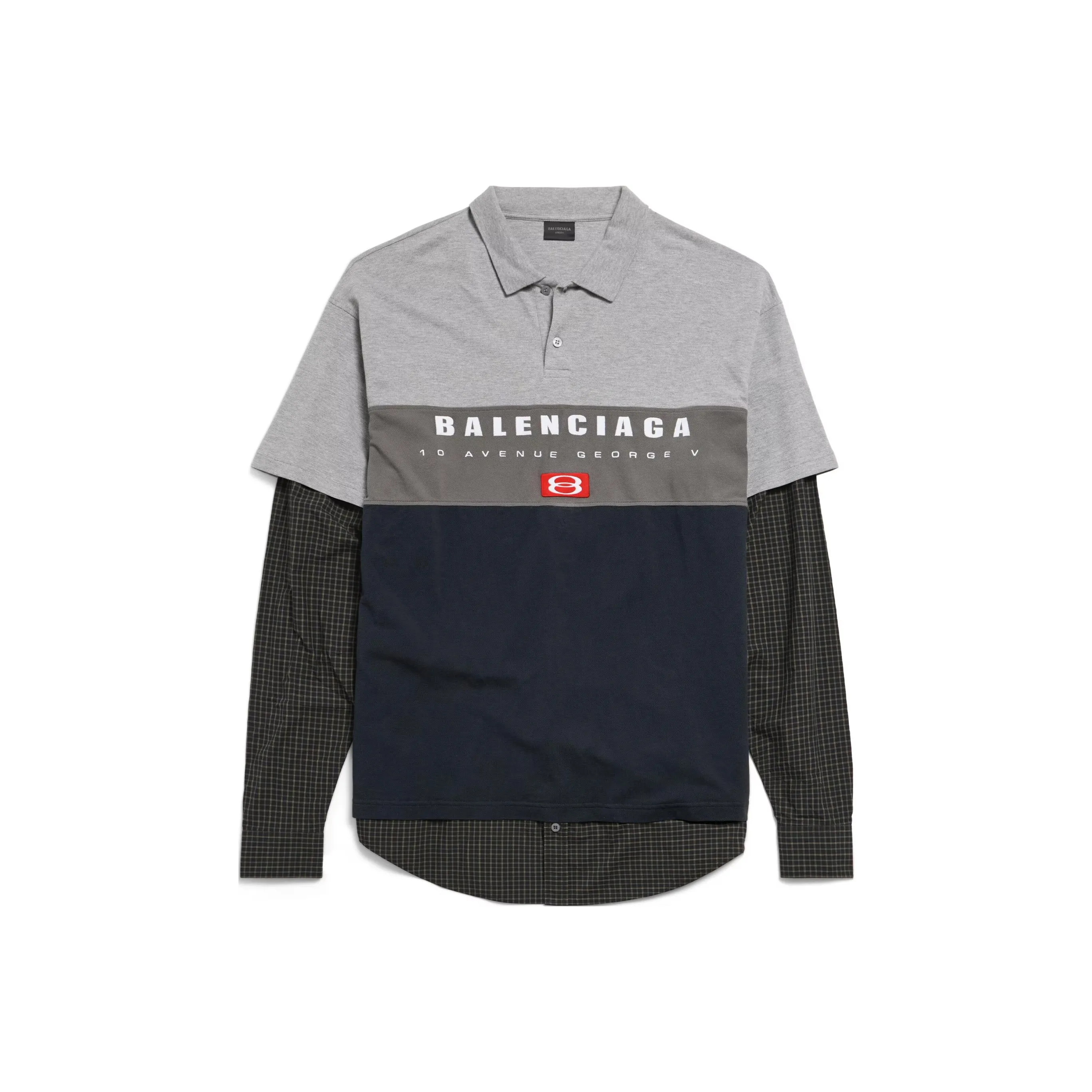 Balenciaga Polo Shirts Men Gray
