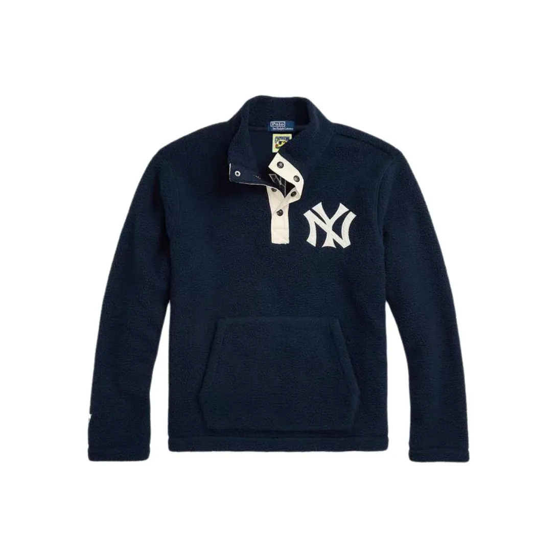 Polo Ralph Lauren X New York Yankees Lined Vintage Fleece Quarter-Snap Jacket