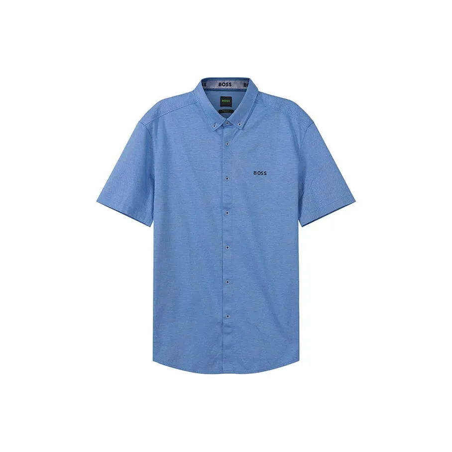 Hugo Boss Короткий рукав рубашка мужская синяя