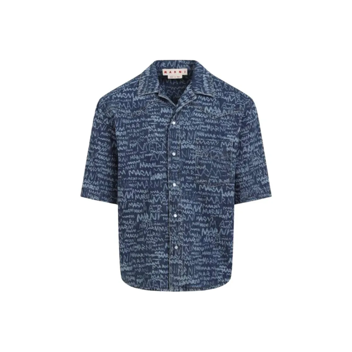 MARNI Logo Western Denim Shirt