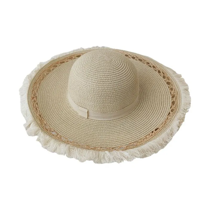 Lanza Соломенная плетеная шляпа с защитой от солнца Женская