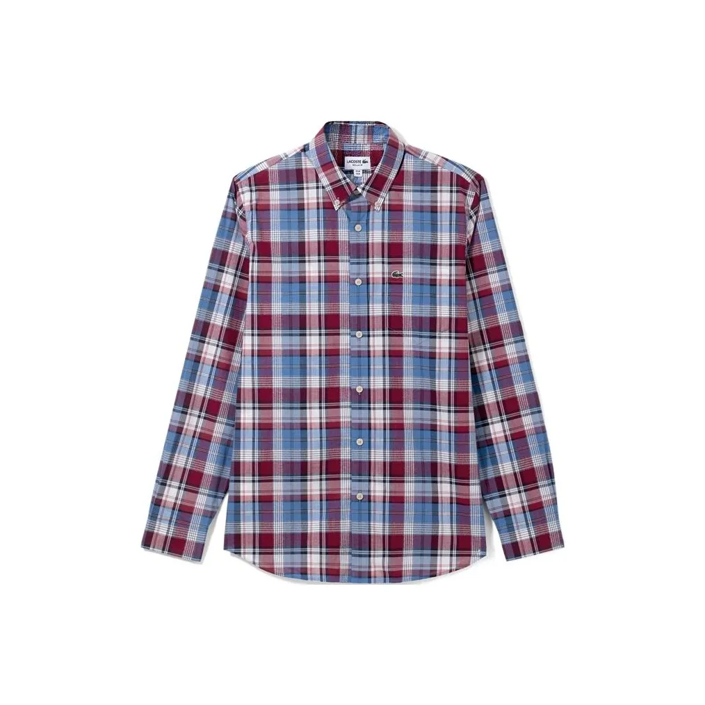 LACOSTE Collaboration Red Men's Shirts LACOSTE Collaboration Красные Мужские Рубашки