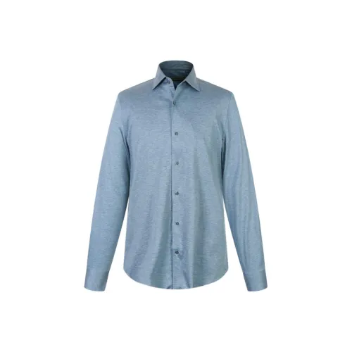 Corneliani Темно-синие Мужские Рубашки
