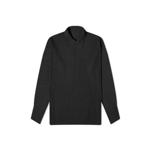 Homme Plissé Issey Miyake Черный Мужское Поло