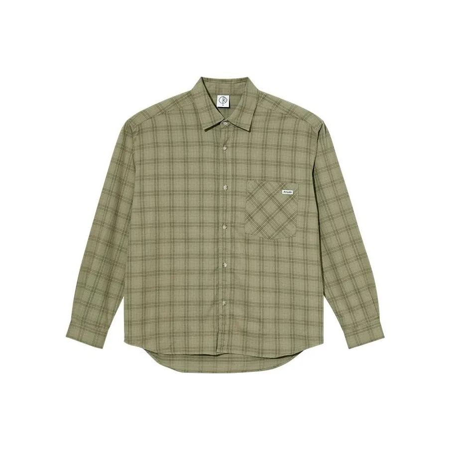 POLAR SKATE CO SS24 Рубашка Мужская Бежевая Зеленая