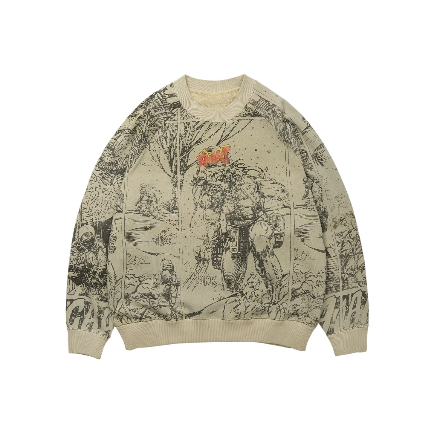 XVESSEL X Marvel/Marvel Co Брендированная SERIES Хаки Унисекс Свитшоты