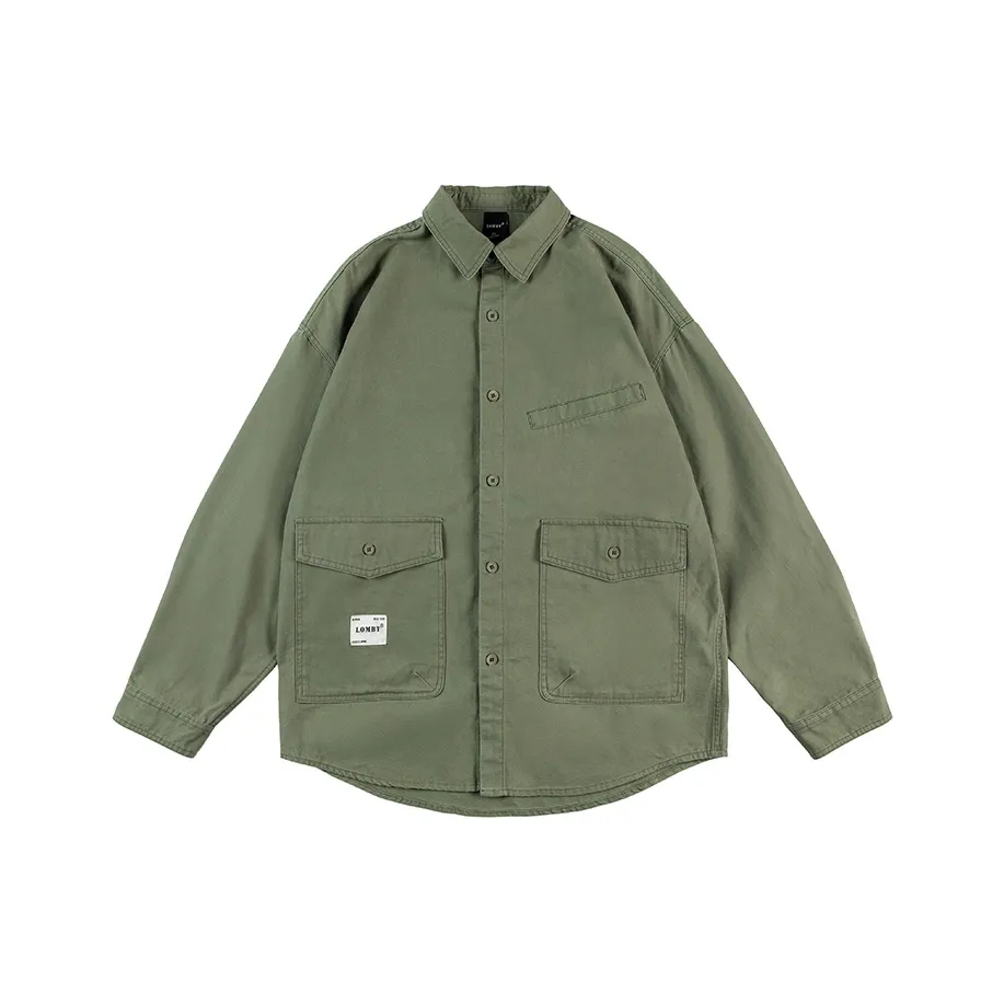 LOMBT Осенняя Рабочая Одежда Рубашка Унисекс