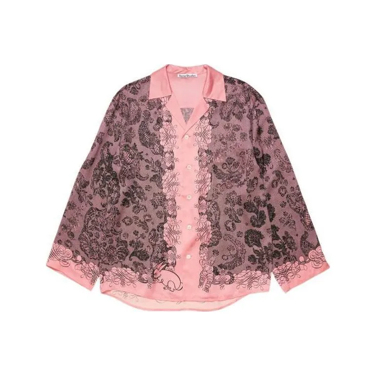 ACNE STUDIOS SS24 Рубашка Мужская Розовая
