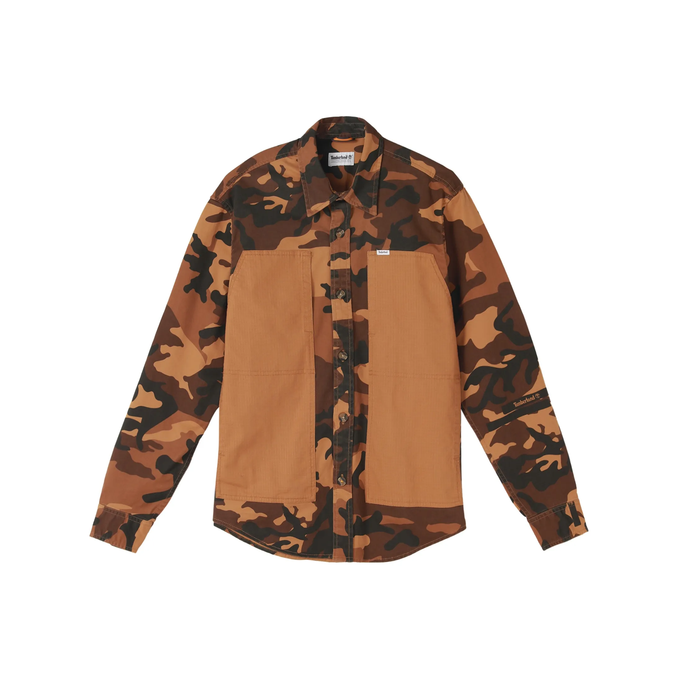 Timberland Рубашка Мужская Желтая Камуфляжная