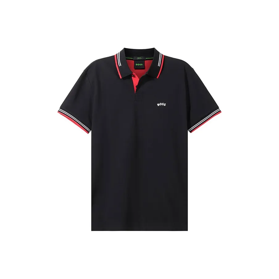 HUGO BOSS Short Sleeve Polo Shirts Men's Red Black