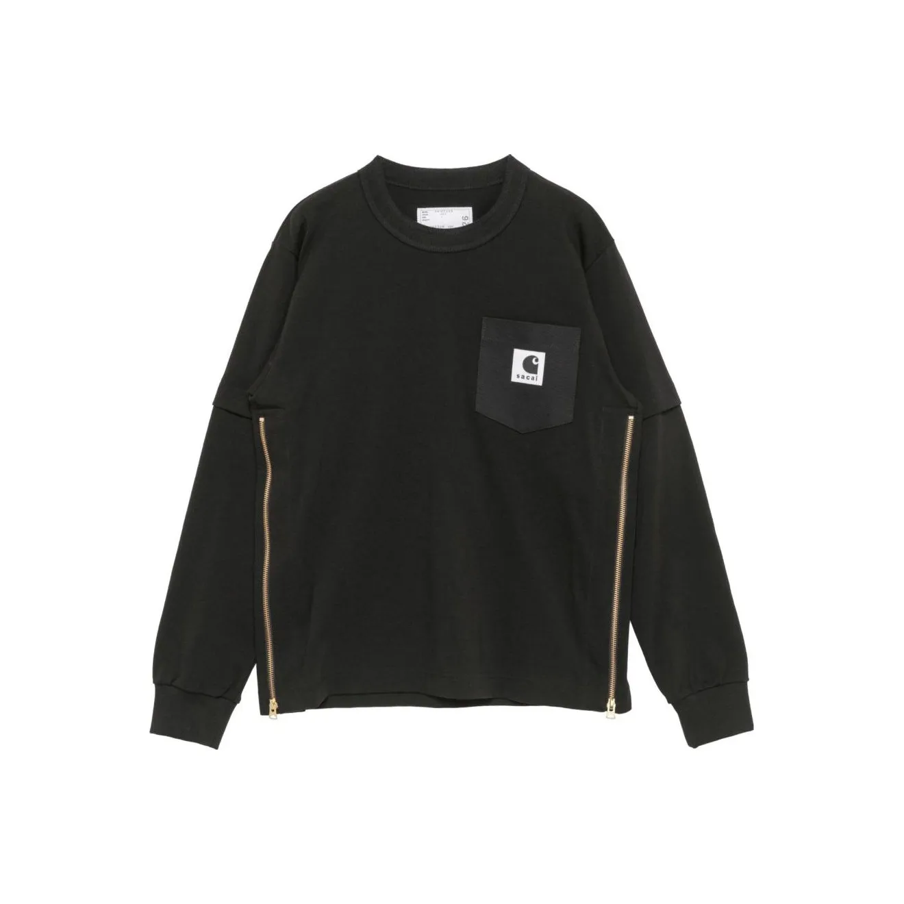 Свитшот Sacai X Carhartt WIP Мужской Черный