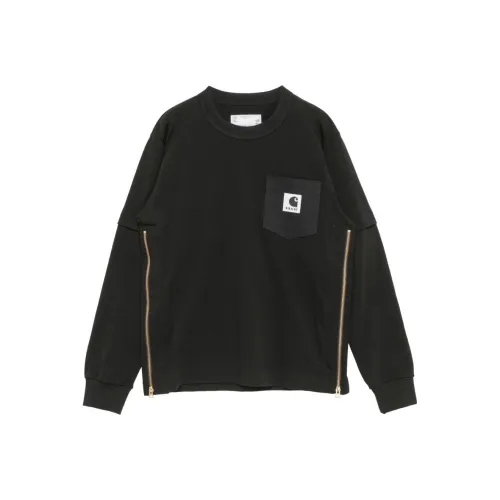 sacai Черный Мужские Свитшоты