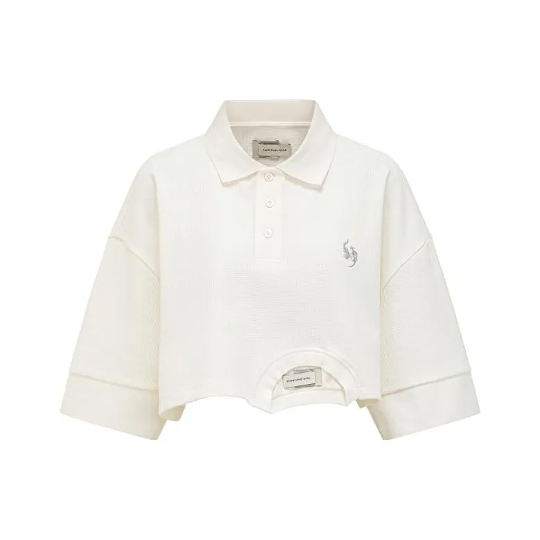Feng Chen Wang Deconstruction Polo Shirts Men's