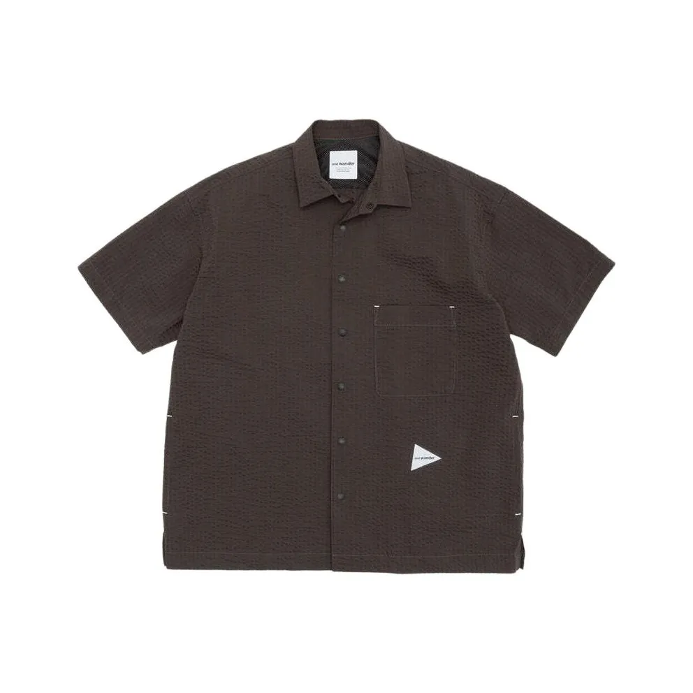 And wander Collaboration SS24 Рубашка Унисекс Хаки