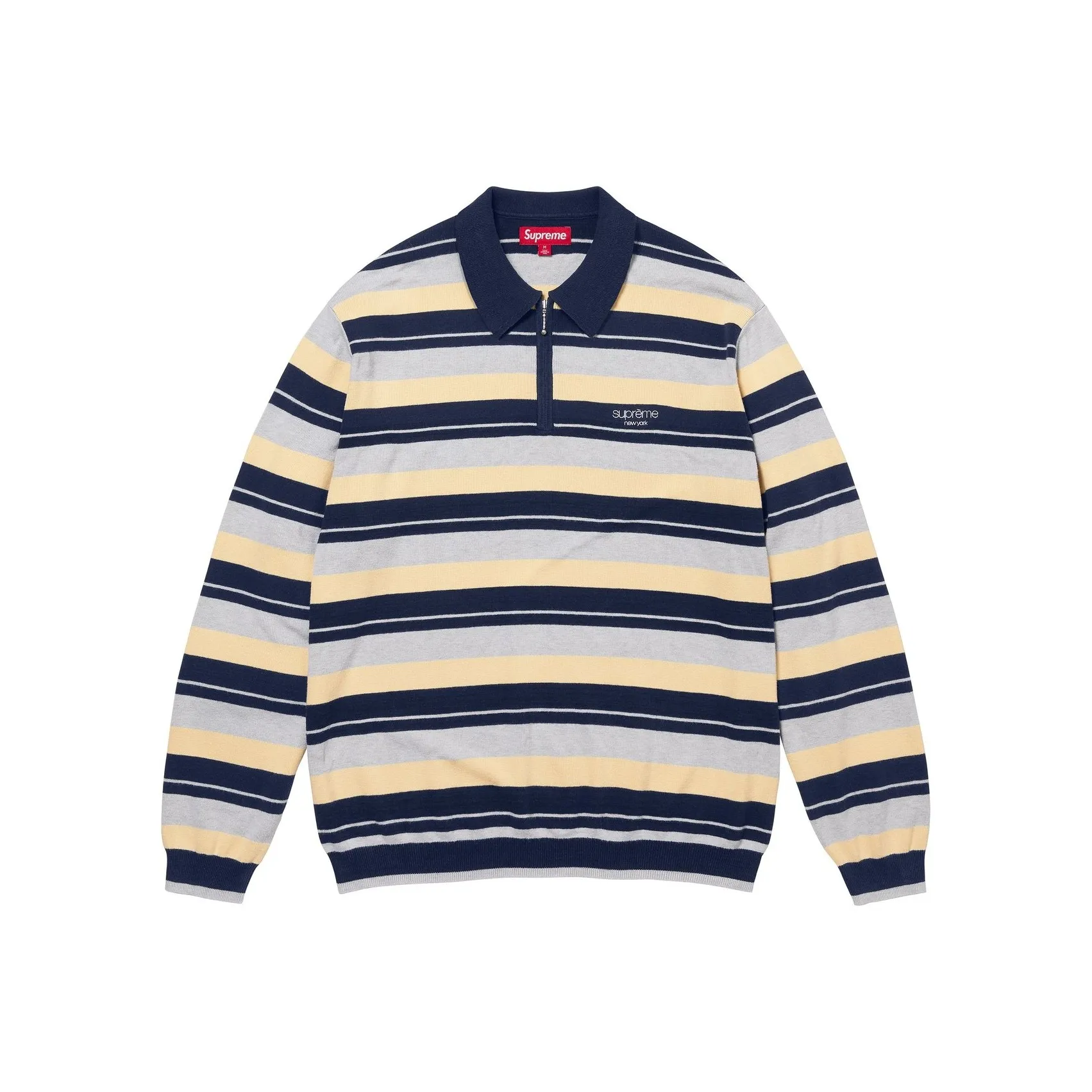 Supreme Stripe Zip L/S Polo