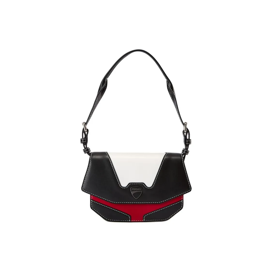 FILA FUSION Дукати Коллаборация Полиуретан Сумка через плечо Мини Женская Черный Белый Красный