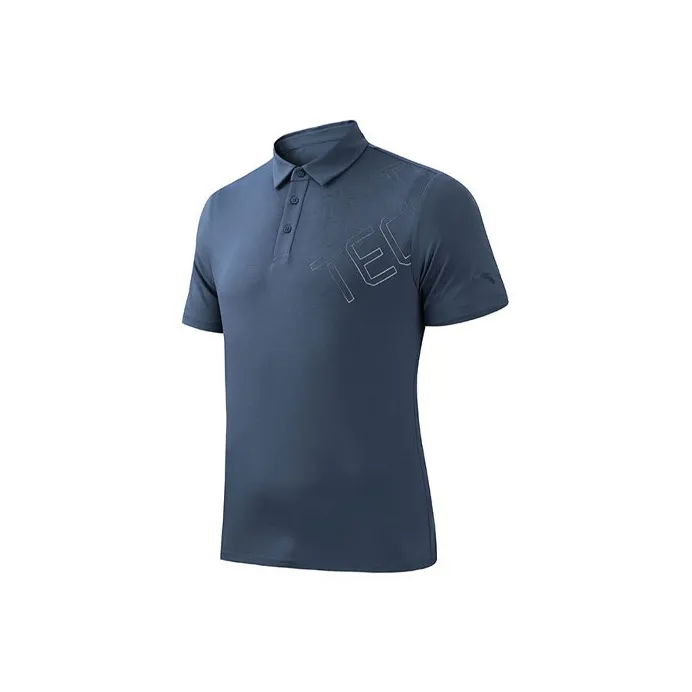ANTA Variety Training Collection Polo Shirts Men's Whale Fin Blue
