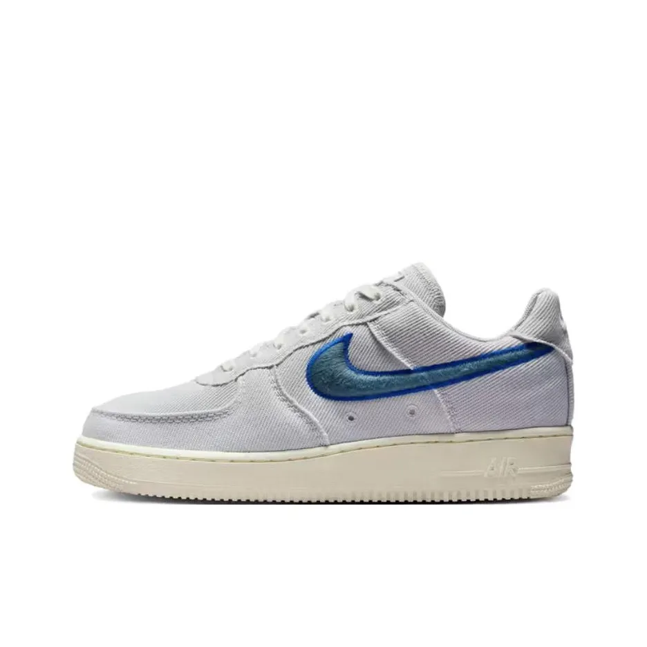 Nike Air FORCE 1 Slip-on Устойчивый к истиранию Низкий Топ Скейтбординг Кроссовки Унисекс Серый