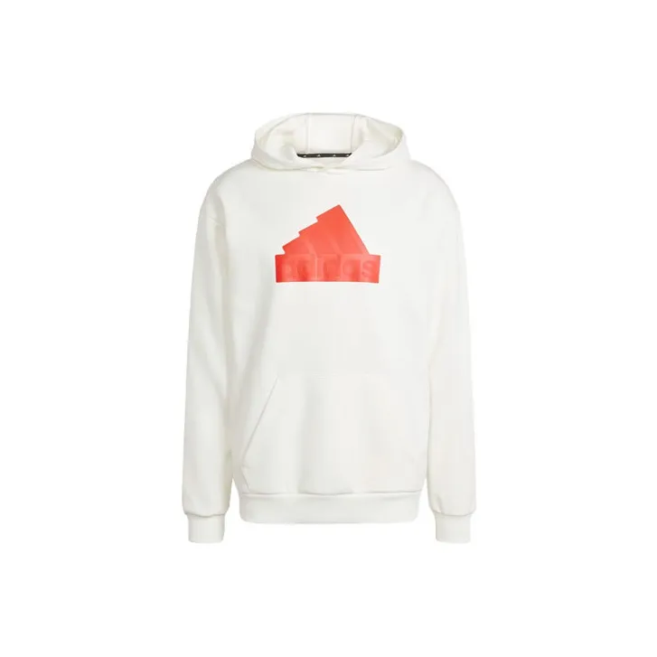 Adidas Future Icons Badge Of Sport Hoodie Sweatshirt Men's White