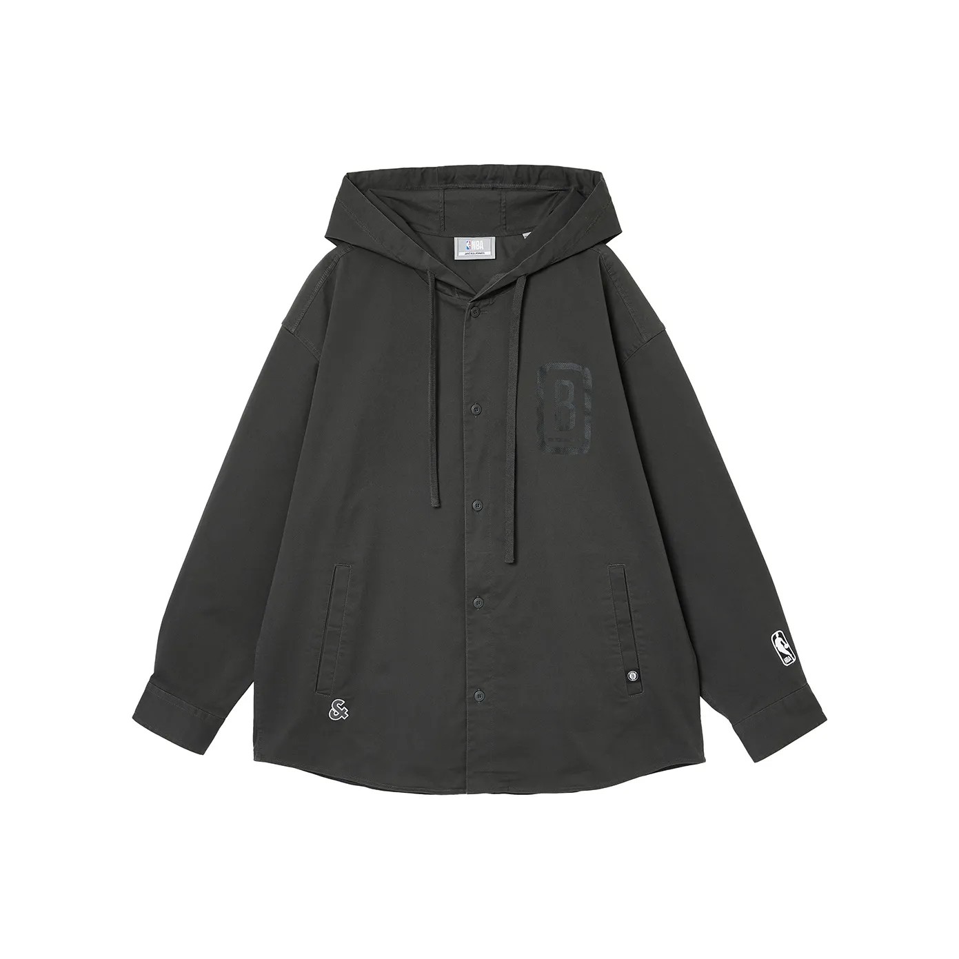 JACK JONES· Jack Jones X Nets Nba Рубашка Мужская Черная Песочного цвета