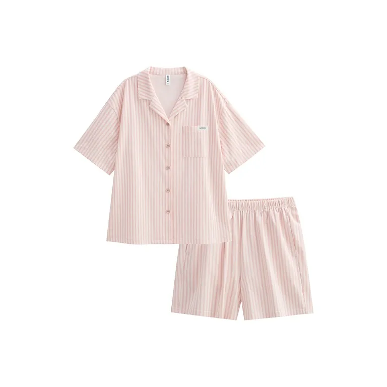 Peninsula City Пижамный комплект Женский Светло-розовый Светло-желтый