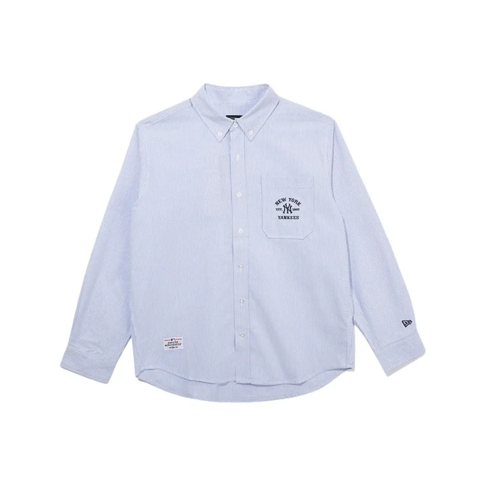 New Era Blue Men's Shirts New Era Синие Мужские Рубашки
