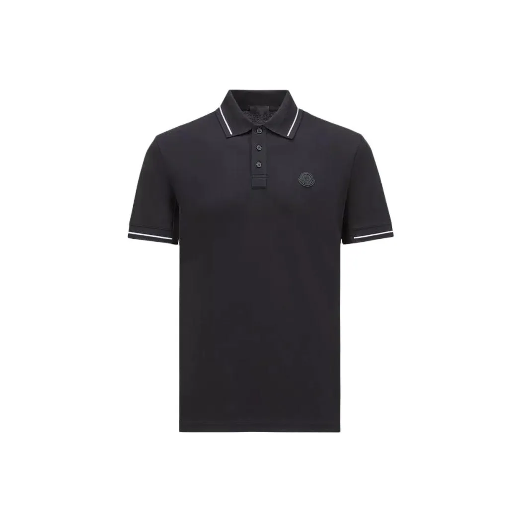 MONCLER SS24 Мужская черная поло