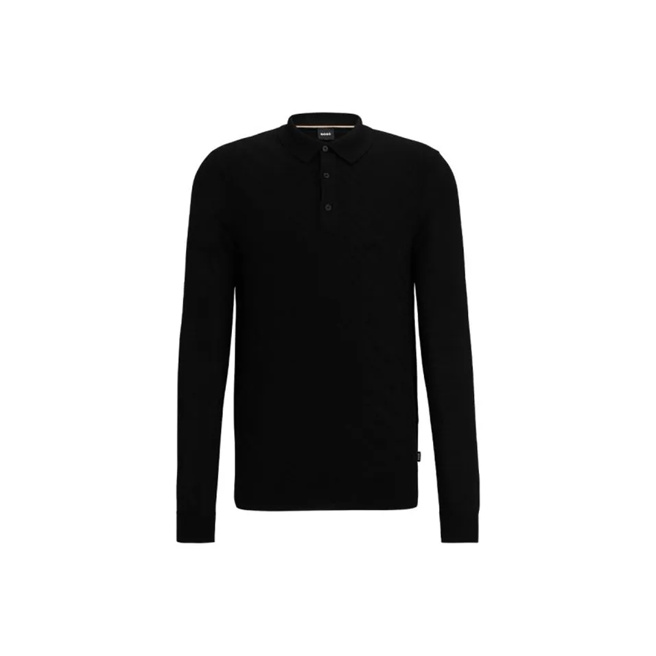 Boss Collarless Virgin Wool blend Top