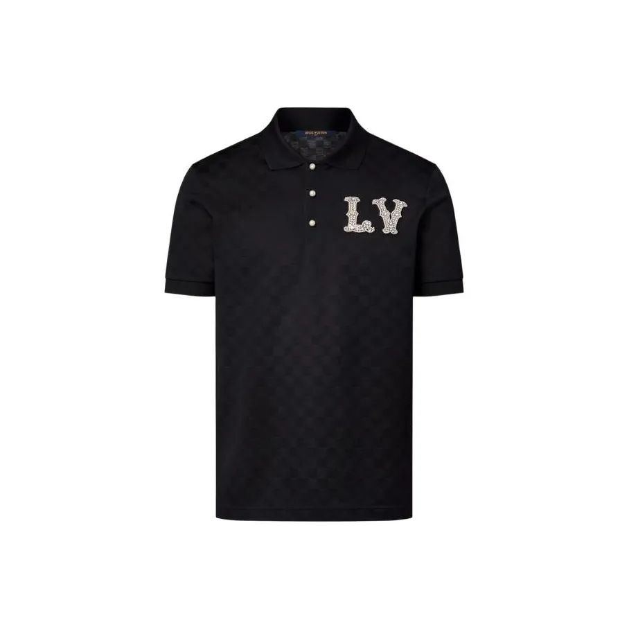 LOUIS VUITTON Cotton Pique Polo With Embroidered Lv Patch
