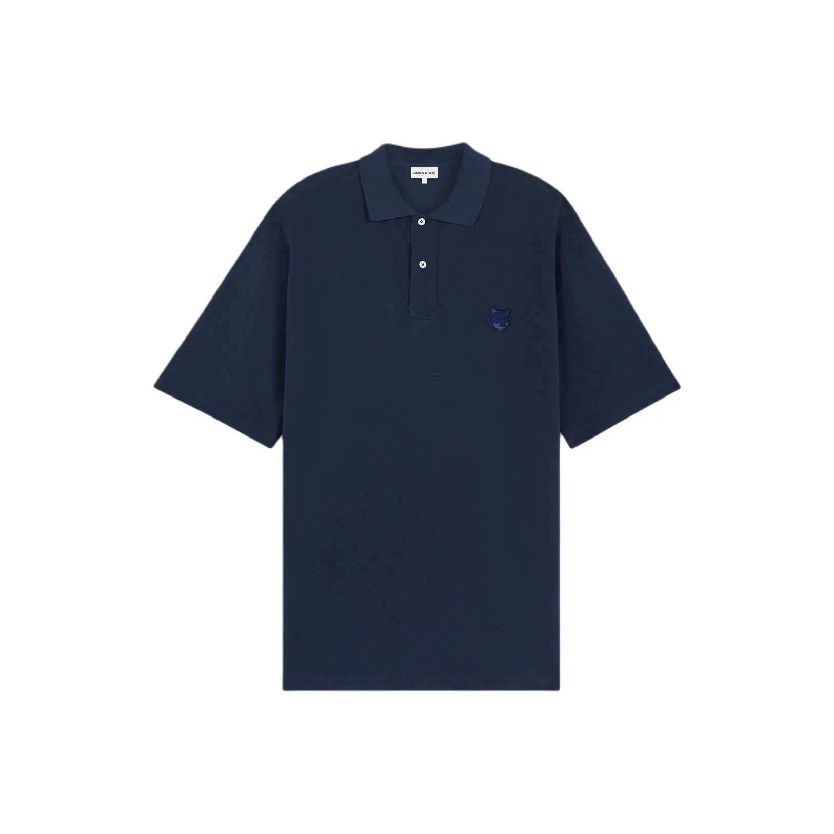 Maison Kitsuné Bold Fox Head Patch Oversized Polo Shirt