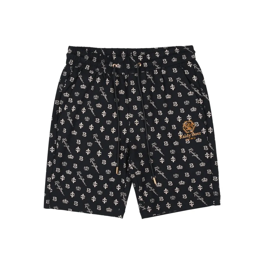 Raidy Boer 2025 Летние Повседневные Шорты Мужские Черный Цветочный
