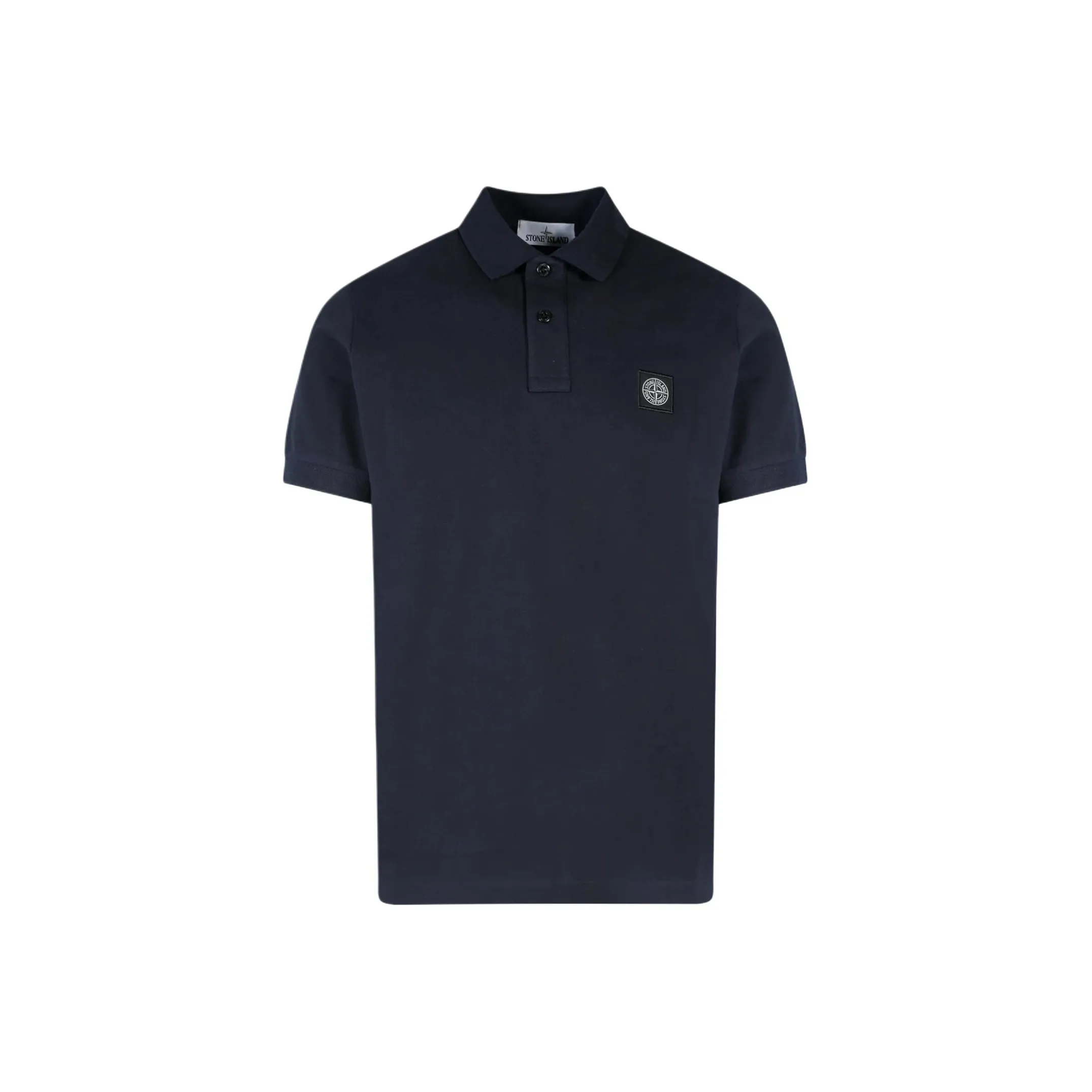 STONE ISLAND Logo Patch Short Sleeved Polo Shirt