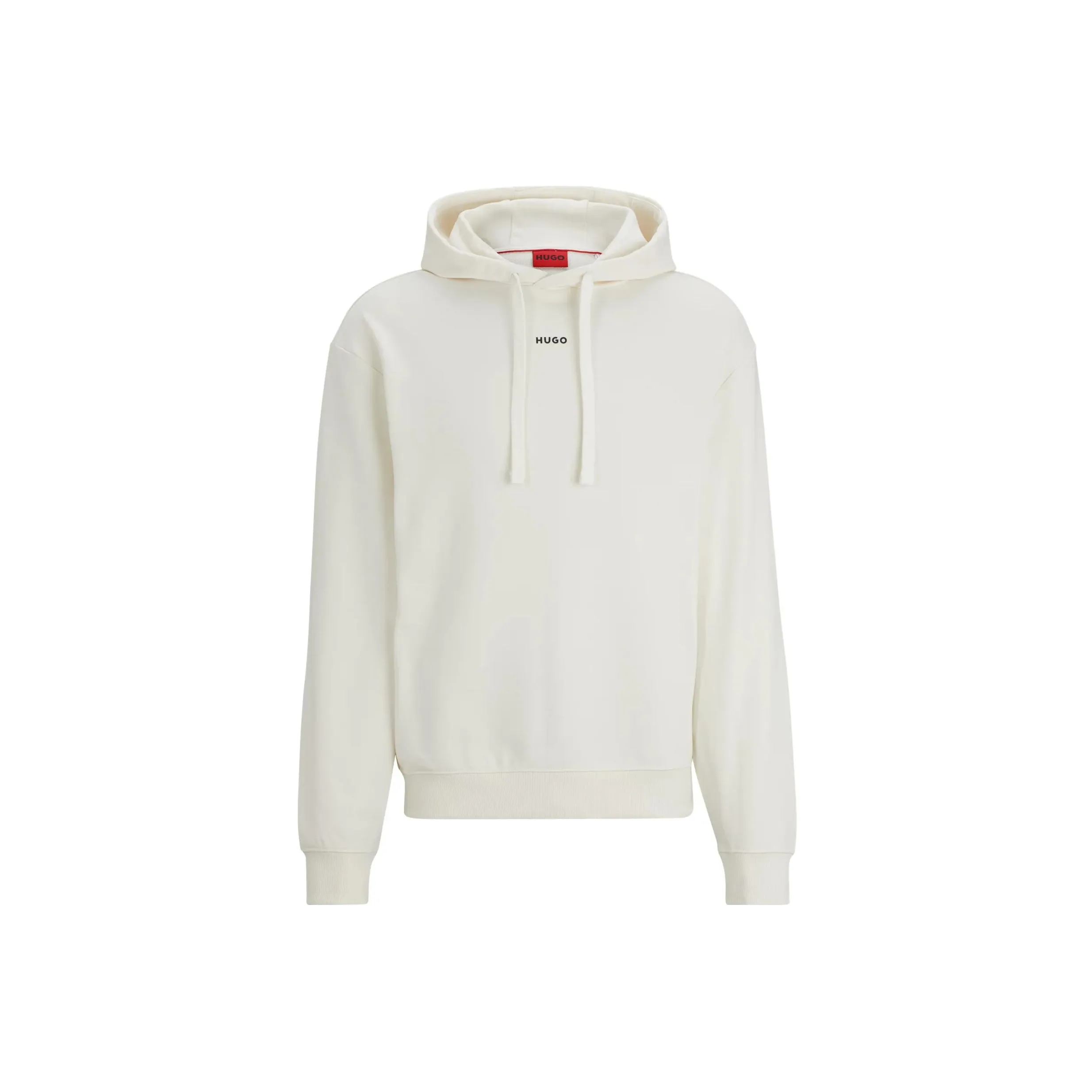 Hugo Boss Relaxed Fit Хлопок Толстовка с Контрастным Логотипом Толстовка Мужская Белая