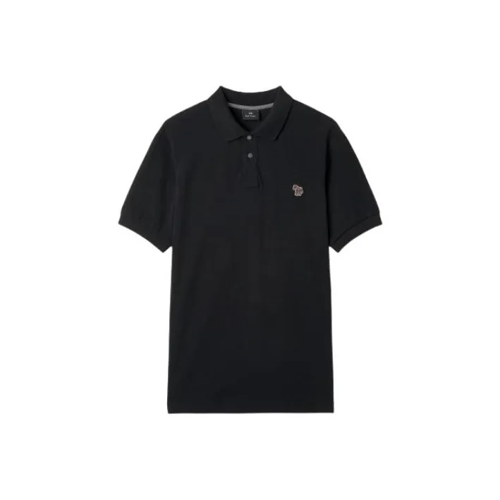 Ps Paul Smith Zebra Patch Short Sleeved Polo Shirt