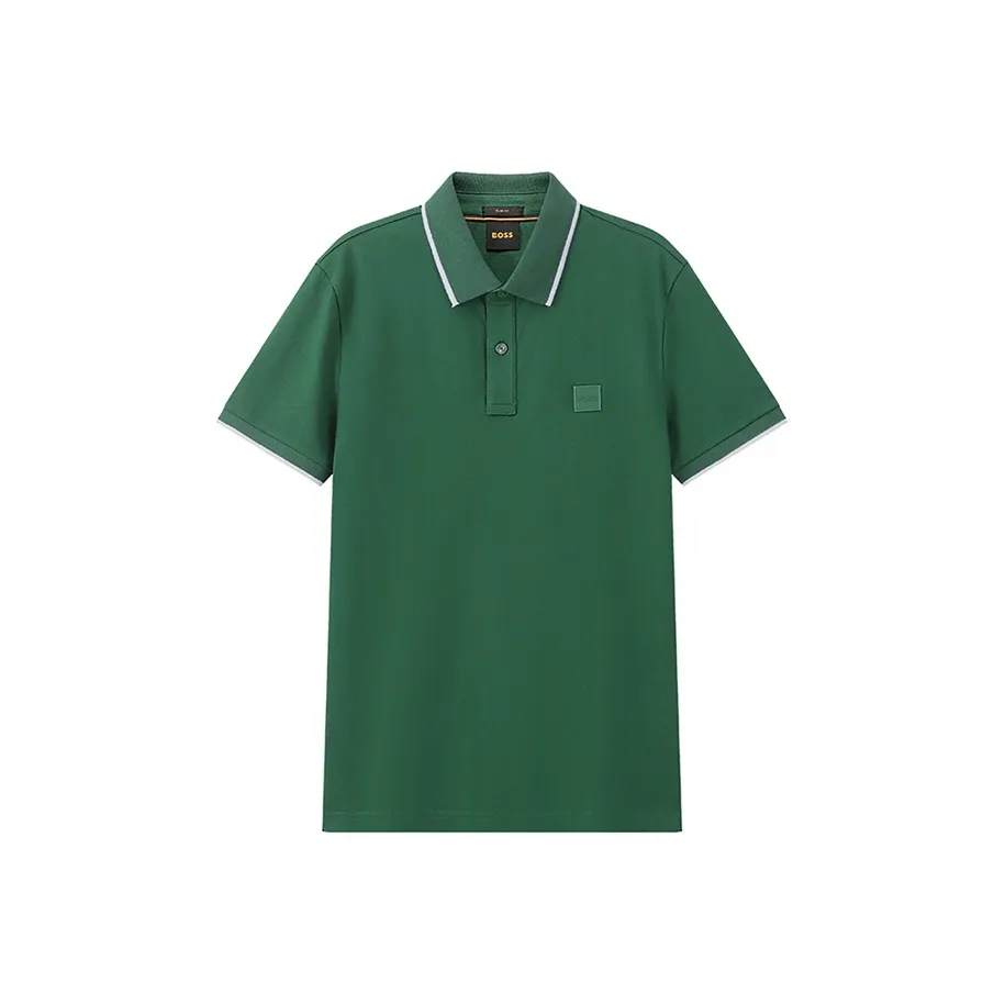 Hugo Boss SS25 Поло Slim Fit Мужское Горох Зеленый