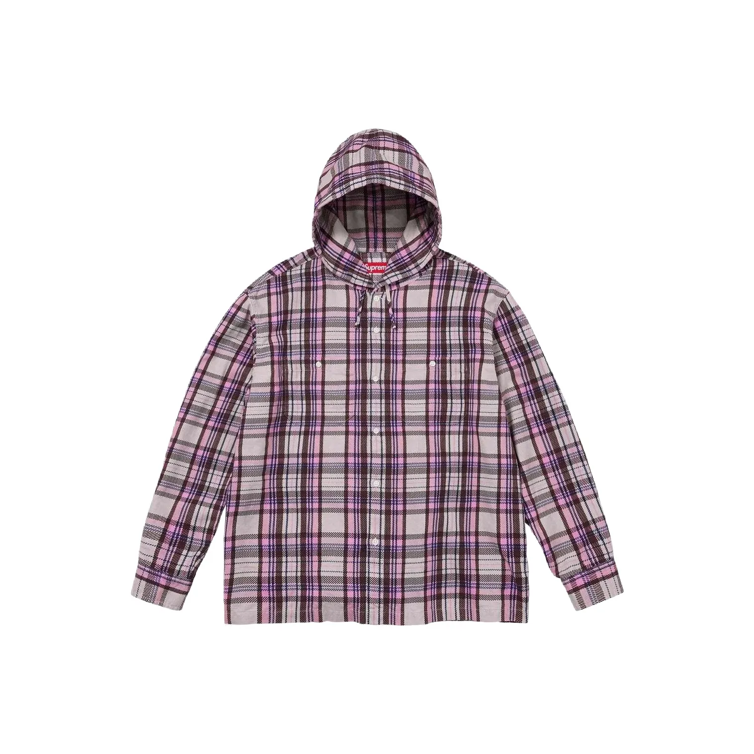 Supreme Printed Hooded Flannel Shirt