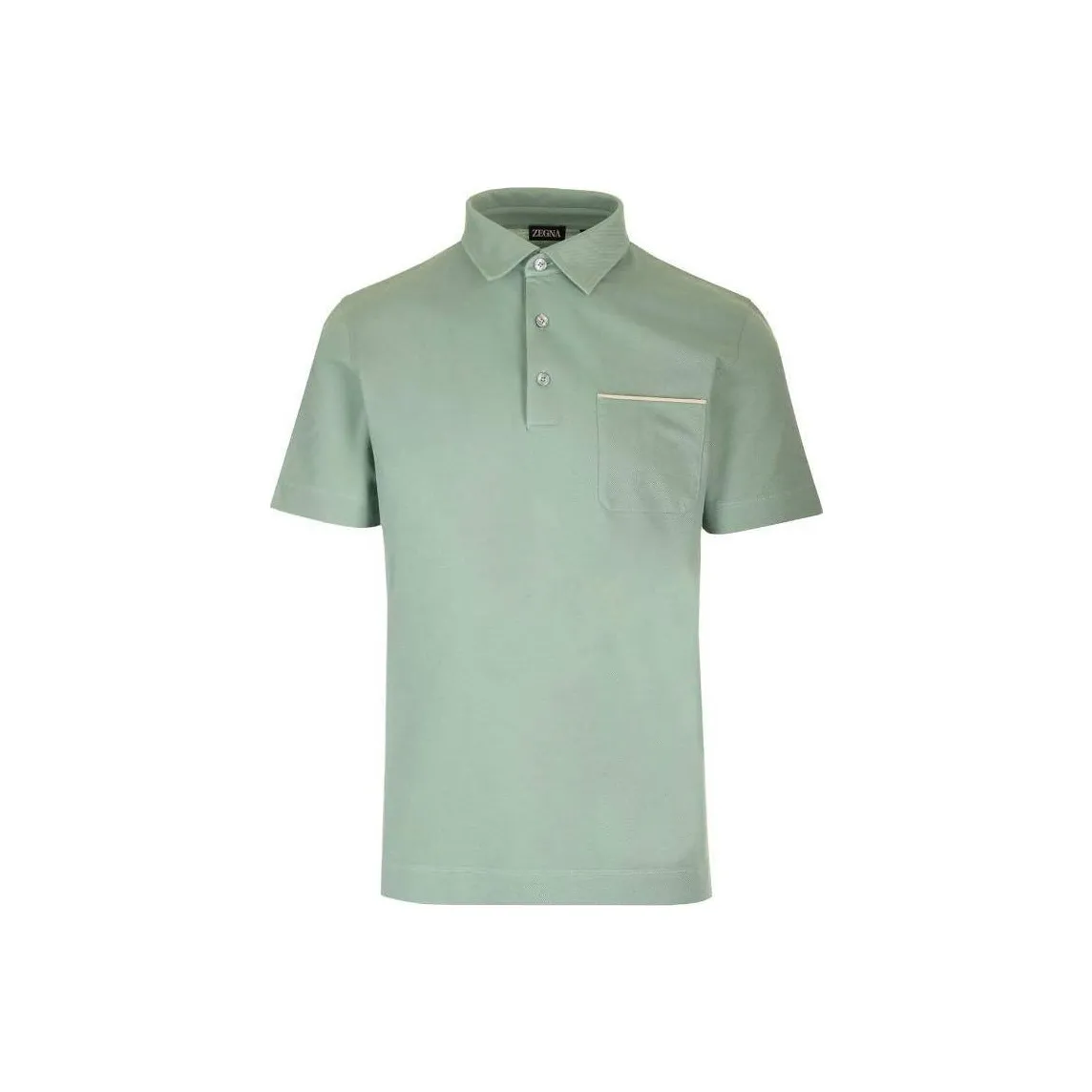 Ermenegildo Zegna Зеленая Мужская Рубашка с Коротким Рукавом