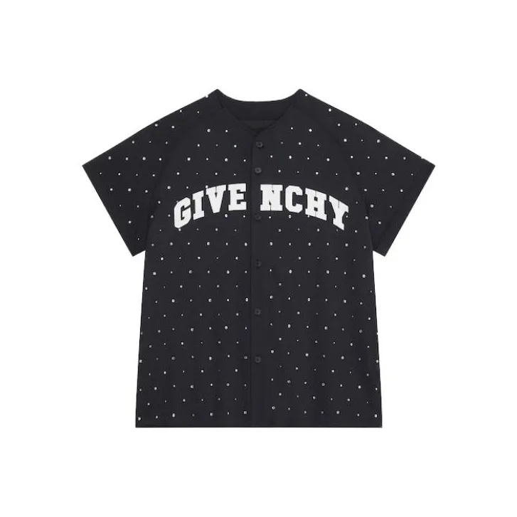 Givenchy Mesh With Studs College Baseball Jersey